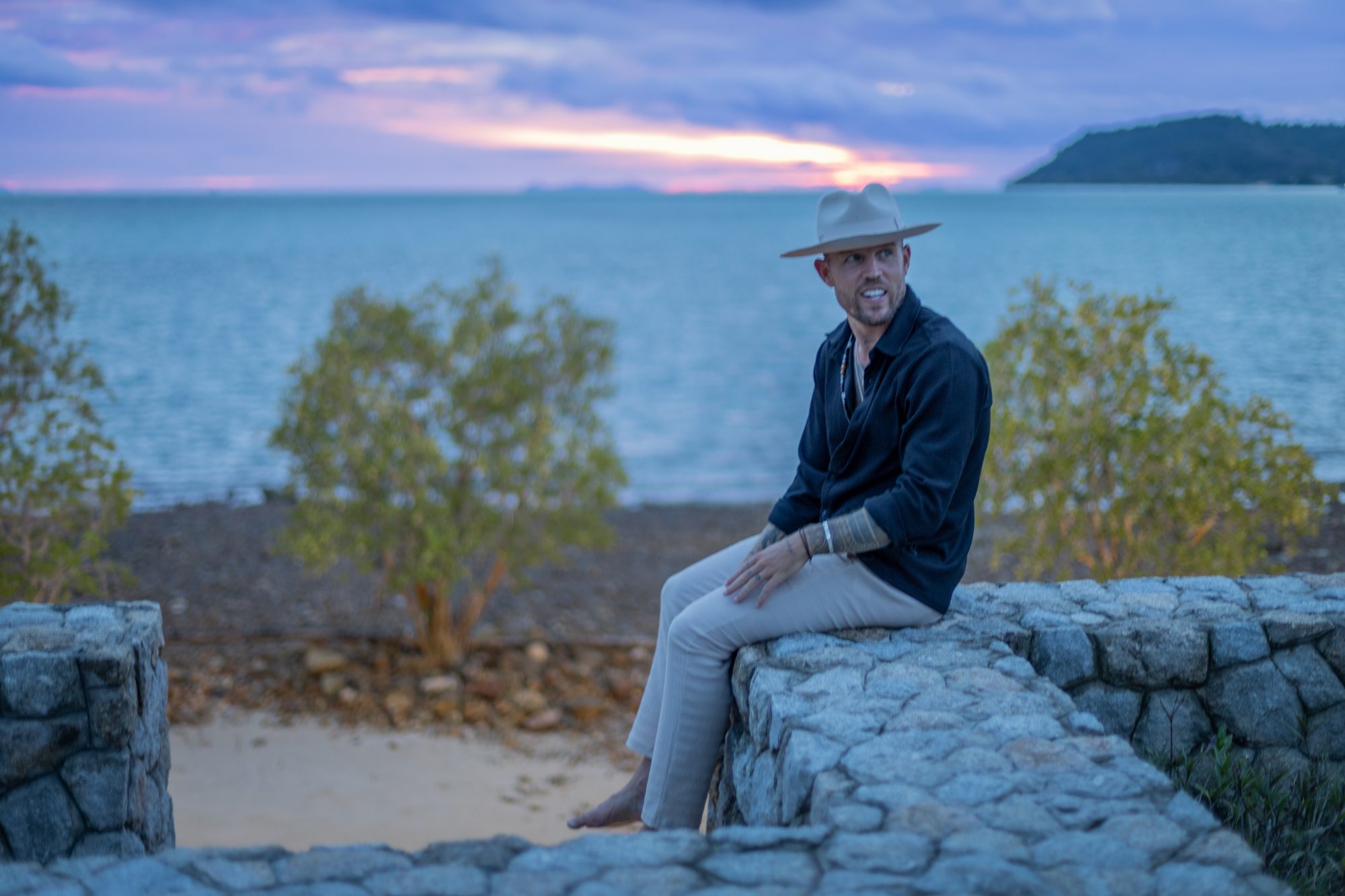 Dan Constable, silhouette at sunset, Koh Samui